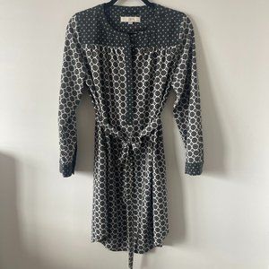 Long Sleeve Tie Waist Dress